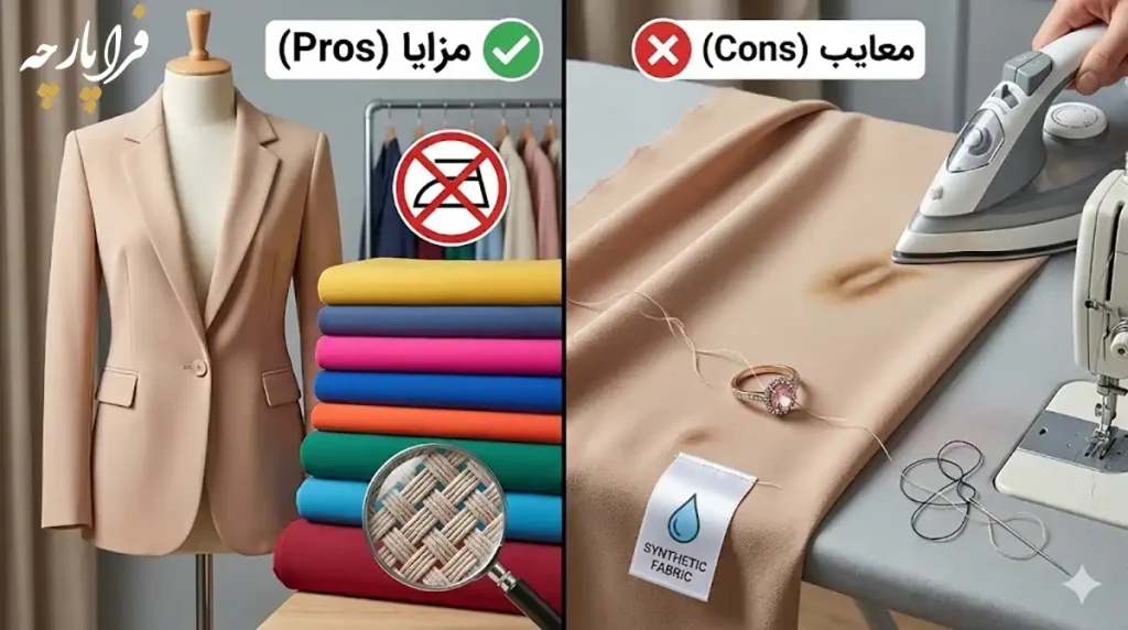 مزایا و معایب پارچه کرپ چیست؟ نقد و بررسی دقیق قبل از خرید، فراپارچه